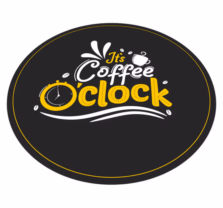 フレーズ ビニールマット コーヒーの時間 - TENSTICKERS