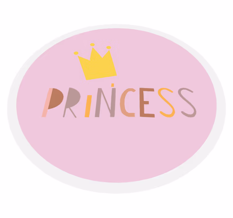 保育園 ビニールマット 円形のプリンセスクラウン - TENSTICKERS