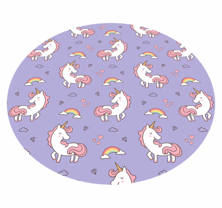 子供 ビニールマット ユニコーンファンタジーパターン - TENSTICKERS