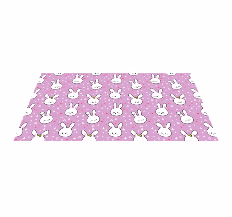 保育園 ビニールマット ウサギの模様 - TENSTICKERS
