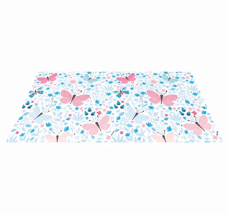 花と植物の壁画 花の蝶 - TENSTICKERS