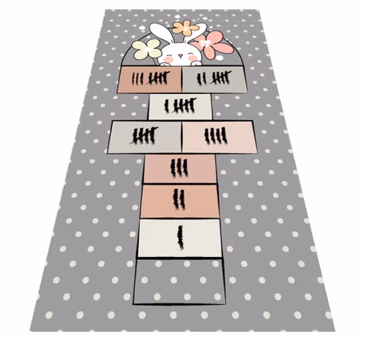 保育園 ビニールマット 石けり遊びゲームプレイ - TENSTICKERS