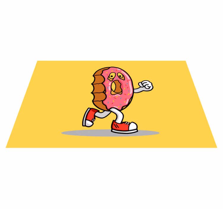 壁画 モアチルドレン アニメドーナツキャラクター - TENSTICKERS