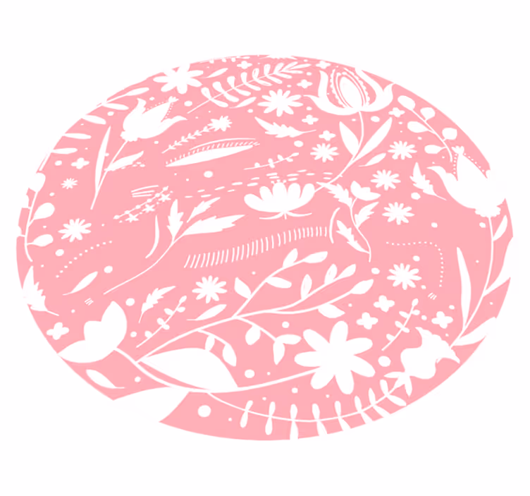 花と植物の壁画 植物モチーフ - TENSTICKERS