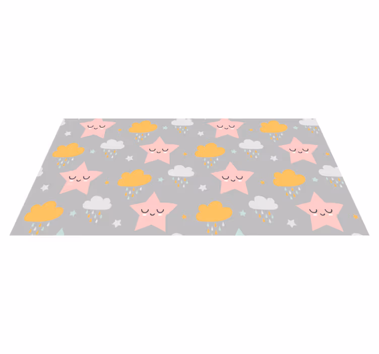 保育園 ビニールマット 夢のような空の模様 - TENSTICKERS