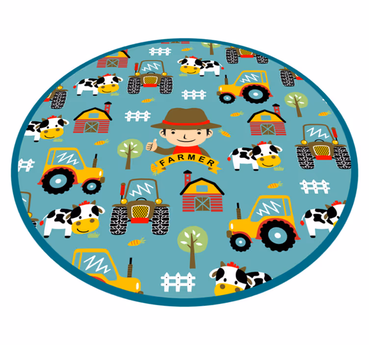 壁画 モアチルドレン 農家の楽しいパターン - TENSTICKERS