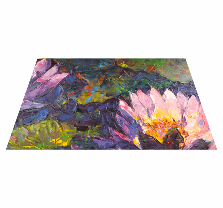 花と植物の壁画 印象派の花柄 - TENSTICKERS