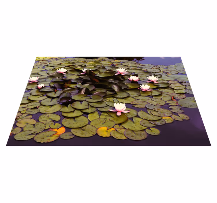 池の花のビニールの敷物の蓮 - TENSTICKERS