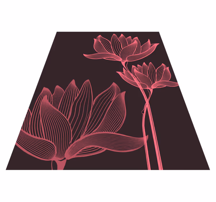 花と植物の壁画 花のコントラスト - TENSTICKERS
