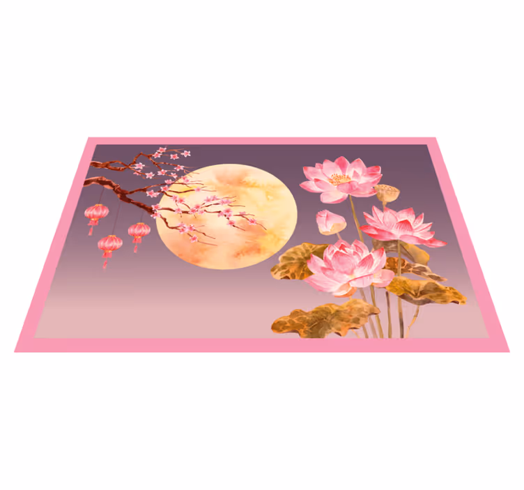 花と植物の壁画 花の月明かり - TENSTICKERS