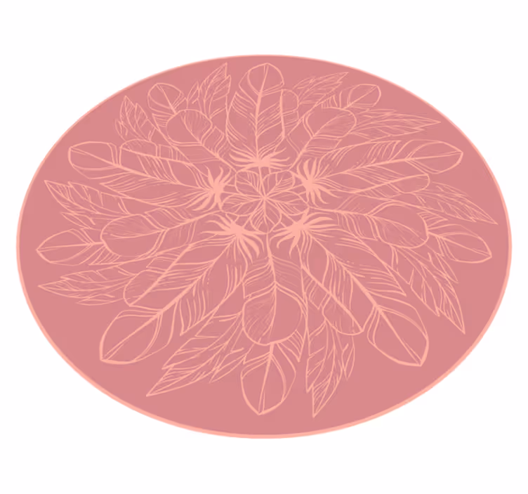 花と植物の壁画 植物の対称性 - TENSTICKERS