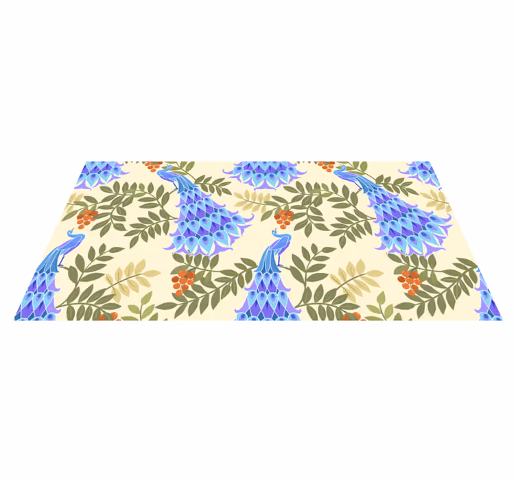 花と植物の壁画 花の孔雀のテーマ - TENSTICKERS