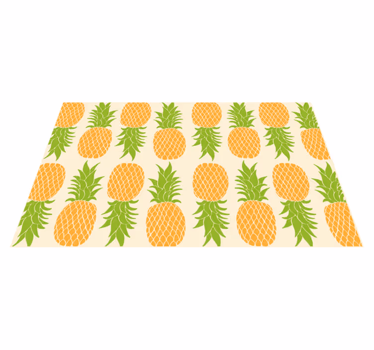 花と植物の壁画 パイナップル柄 - TENSTICKERS