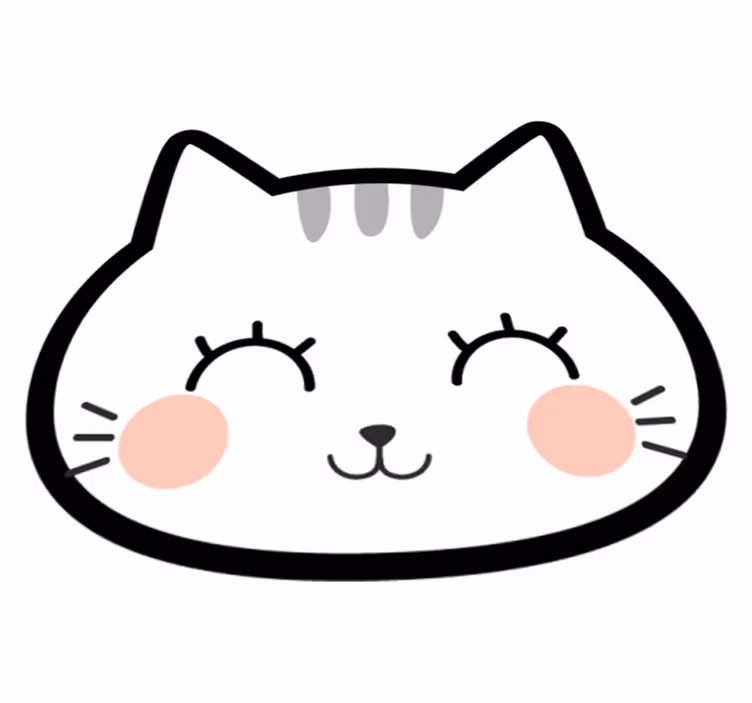 保育園 ビニールマット 猫の顔の形 - TENSTICKERS