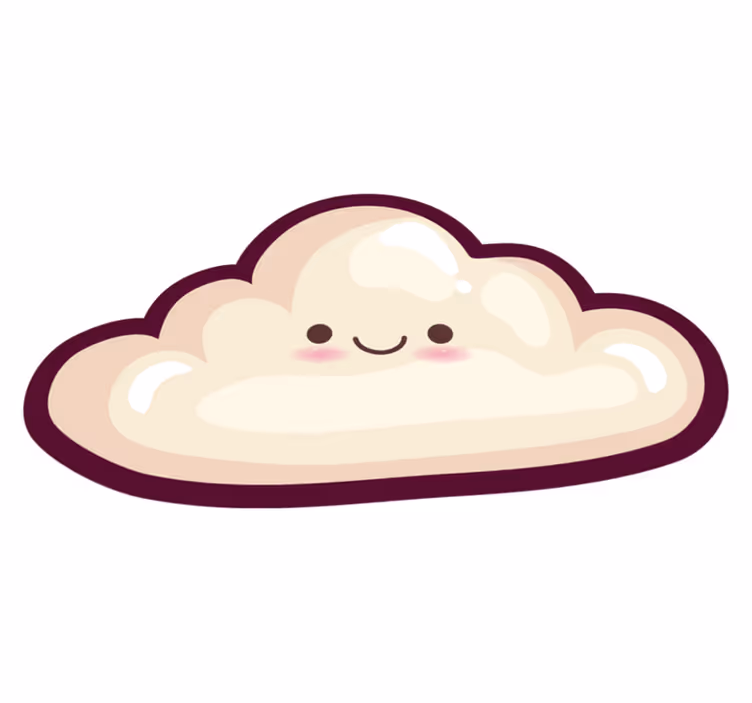 子供 ビニールマット 笑顔の雲 - TENSTICKERS