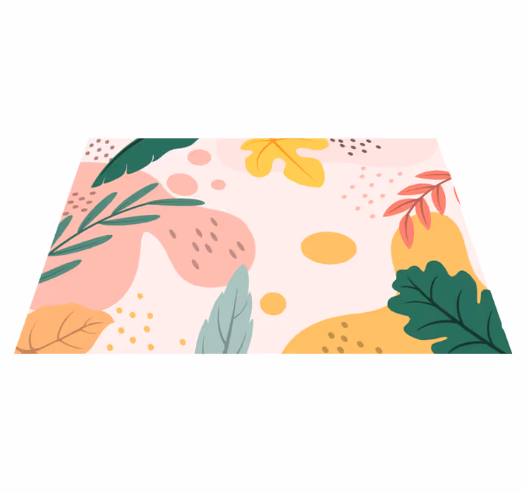 花と植物の壁画 植物学の抽象 - TENSTICKERS