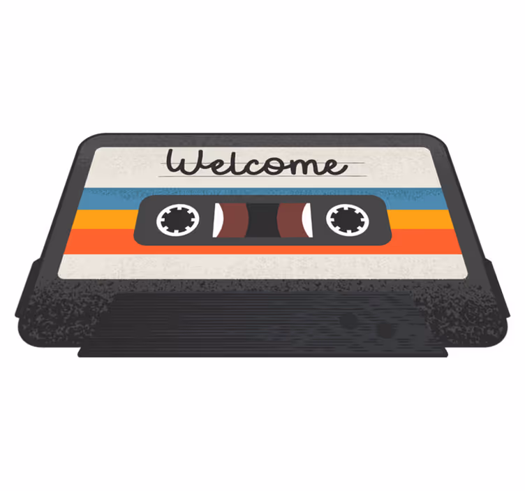 フレーズ ビニールマット カセットウェルカムデザイン - TENSTICKERS