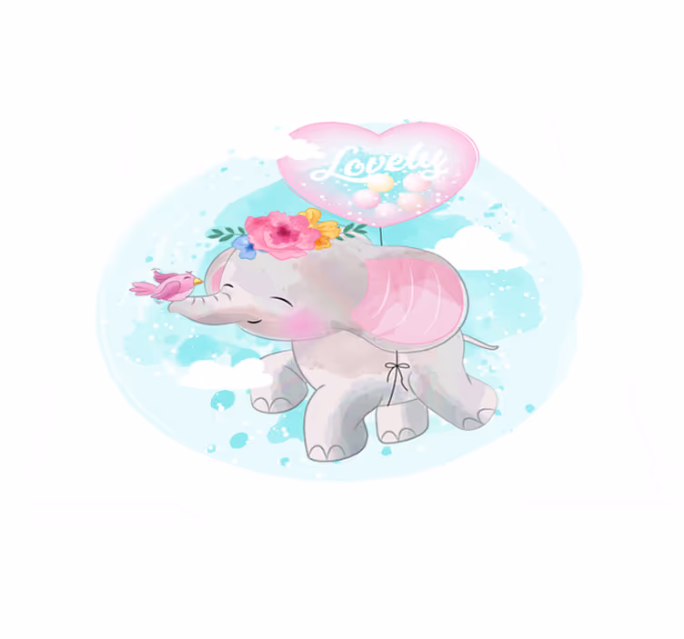 保育園 ビニールマット 子供っぽい象のイラスト - TENSTICKERS