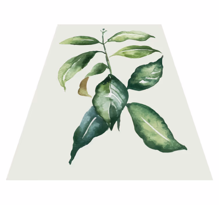 花と植物の壁画 植物の葉のイラスト - TENSTICKERS