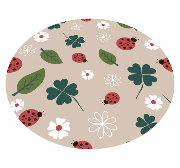 花と植物の壁画 春のてんとう虫 - TENSTICKERS