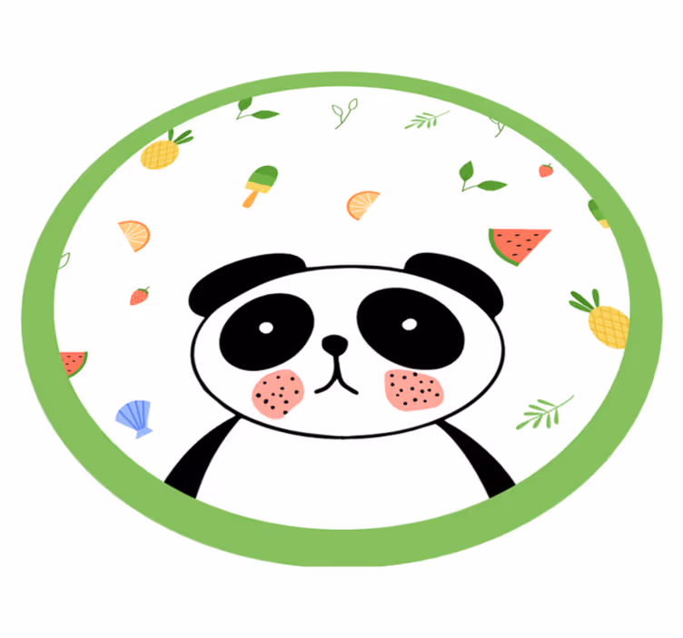 子供 ビニールマット かわいいパンダの輪 - TENSTICKERS