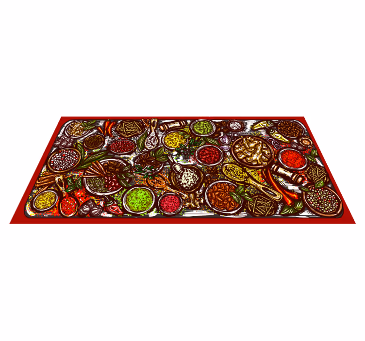 スパイスのテーブルキッチンビニールラグ - TENSTICKERS