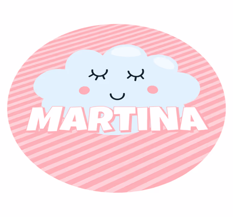壁画 モアチルドレン 名前入りのかわいい雲 - TENSTICKERS