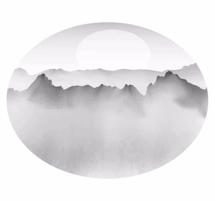 フォトミュラルネイチャー霧の山の風景 - TENSTICKERS