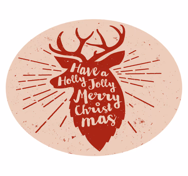 クリスマスの壁画クリスマスのトナカイモチーフ - TENSTICKERS