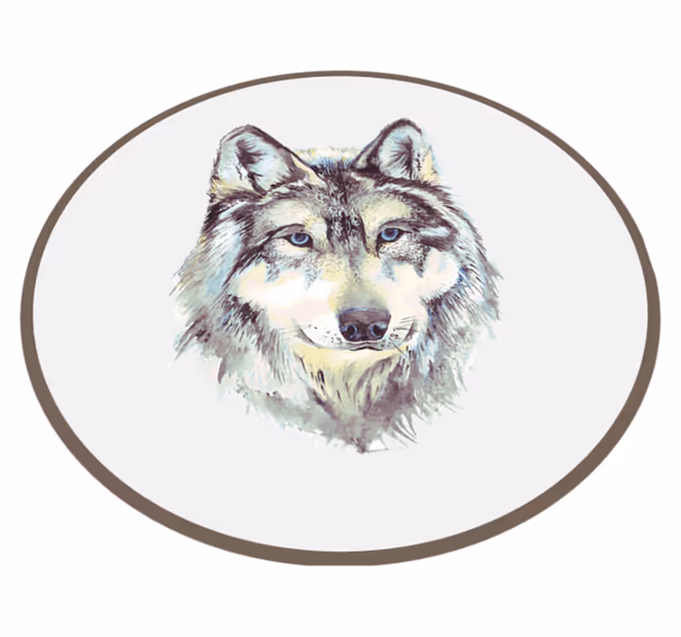 動物 ビニールマット 狼のイラスト - TENSTICKERS