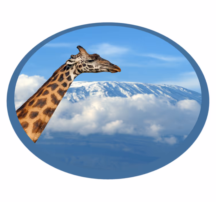 動物 ビニールマット キリンの壮大な景色 - TENSTICKERS