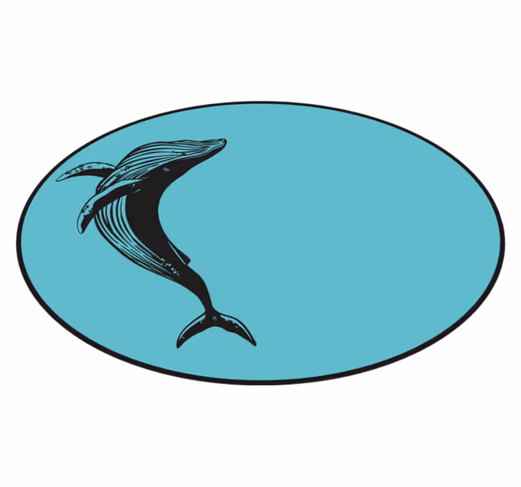 ヴィンテージクジラ動物カーペット - TENSTICKERS
