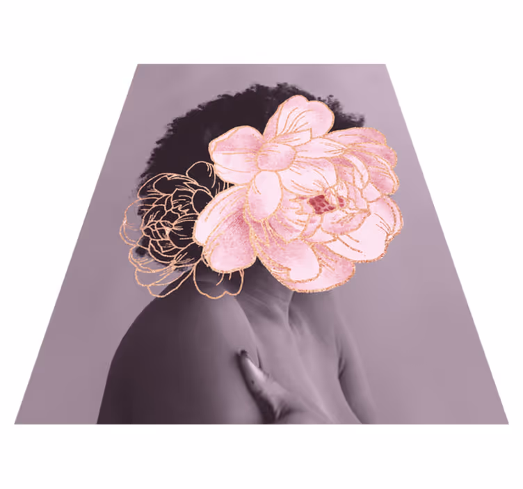 牡丹人花柄ビニール絨毯 - TENSTICKERS