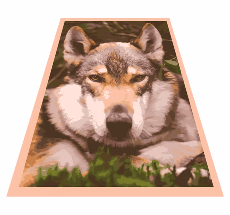 動物 ビニールマット 狼の頭デザイン - TENSTICKERS