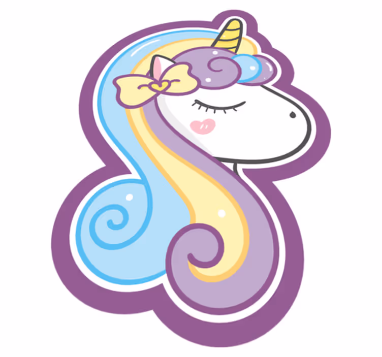 子供 ビニールマット ユニコーンの顔 - TENSTICKERS