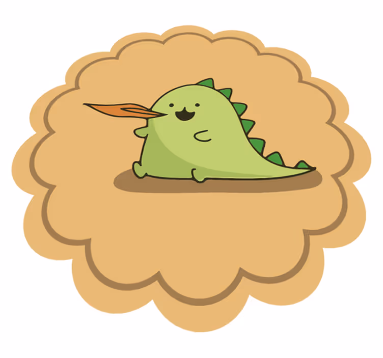 子供 ビニールマット 緑のキャラクター - TENSTICKERS