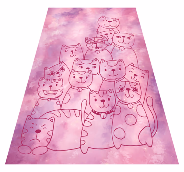 壁画 モアチルドレン 遊び心満載の猫たちの集まり - TENSTICKERS
