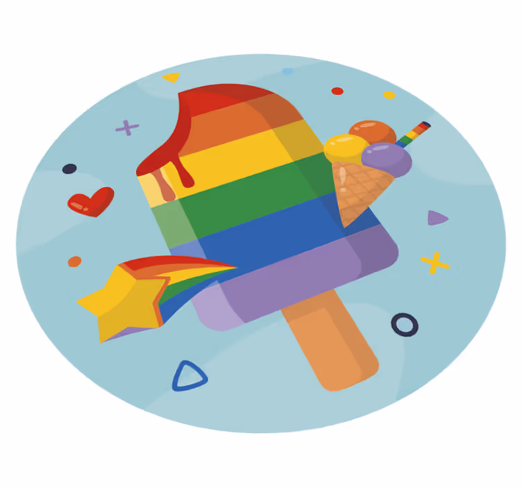 壁画 モアチルドレン カラフルアイスクリーム - TENSTICKERS