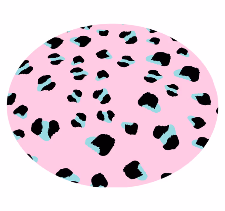 動物柄 ビニール マット ピンクレオパードスポット - TENSTICKERS