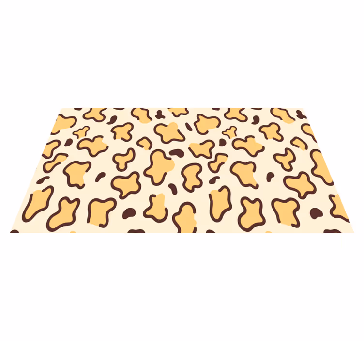 動物柄 ビニール マット 大きなヒョウの形 - TENSTICKERS