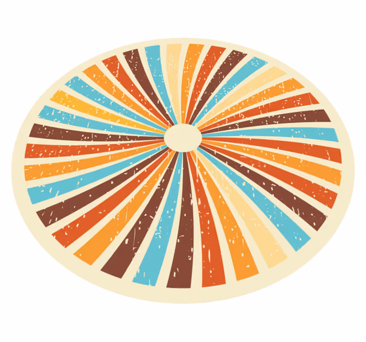 ビンテージ ビニールマット レトロな輝くパターン - TENSTICKERS
