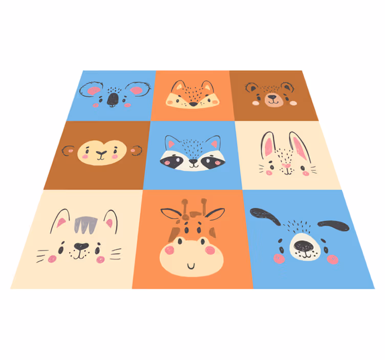 壁画 モアチルドレン 赤ちゃん動物のタイル - TENSTICKERS
