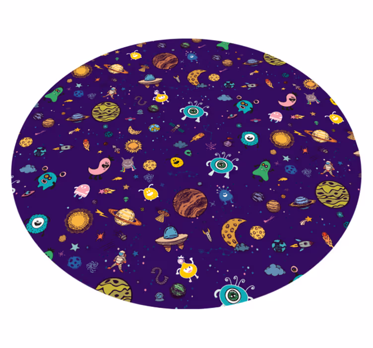 壁画 モアチルドレン 宇宙の生き物たちの冒険 - TENSTICKERS