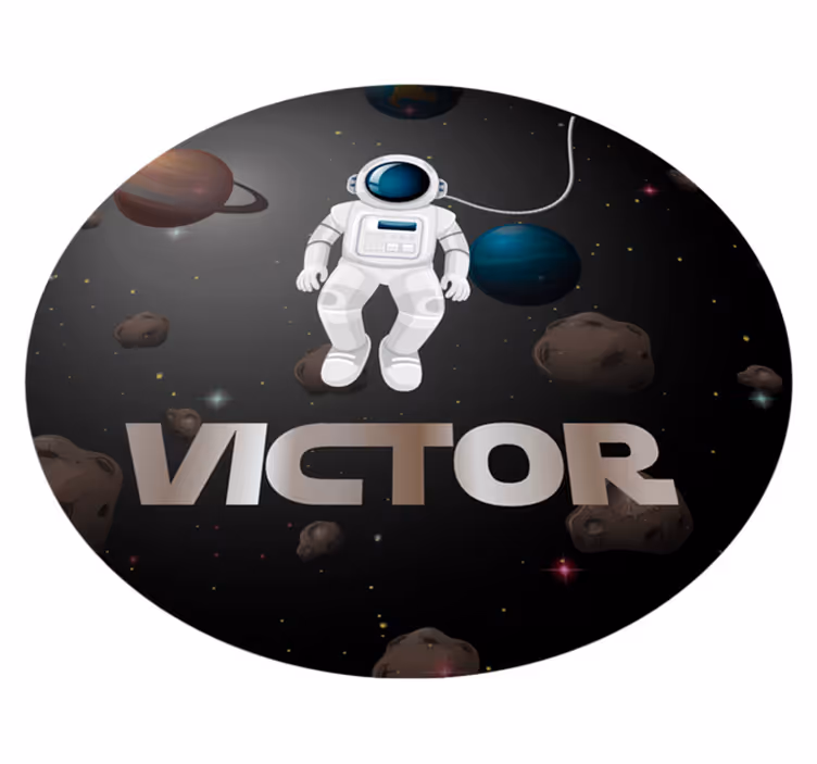 壁画 モアチルドレン 宇宙飛行士の名前入り - TENSTICKERS