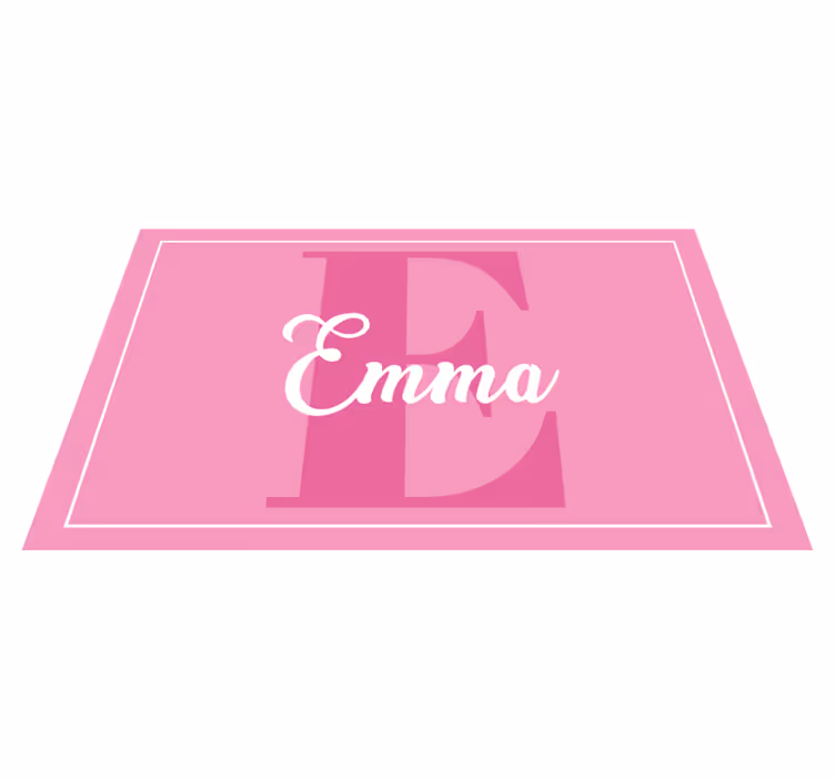 壁画 モアチルドレン イニシャル入りピンクデザイン - TENSTICKERS