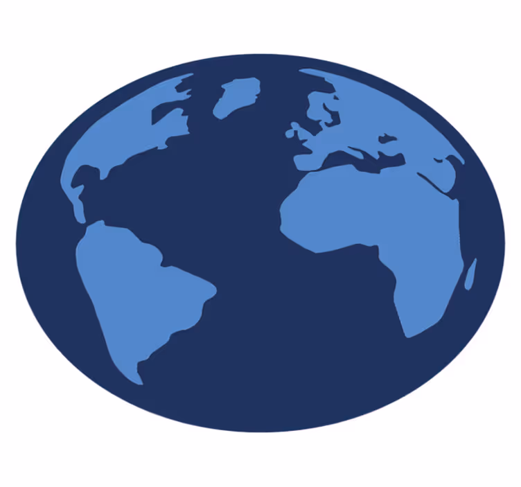 世界地図 ビニールマット 地球儀の表現 - TENSTICKERS