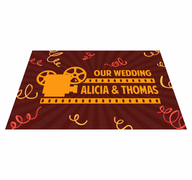 名前 ビニールマット 結婚式のお祝いモチーフ - TENSTICKERS