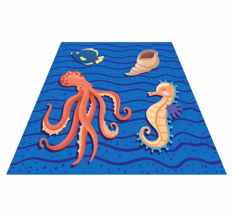 子供 ビニールマット 海の生き物で遊ぼう - TENSTICKERS