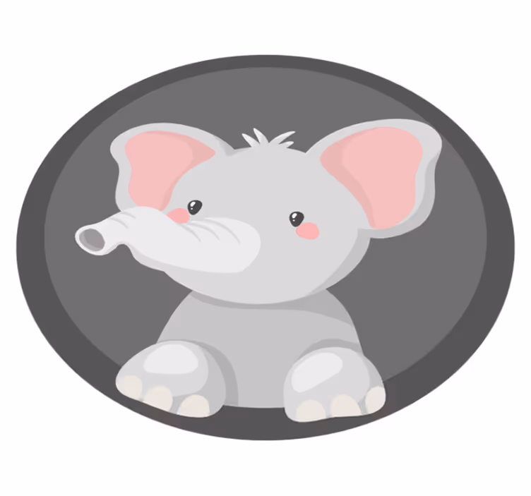子供 ビニールマット 赤ちゃんの象の鼻 - TENSTICKERS