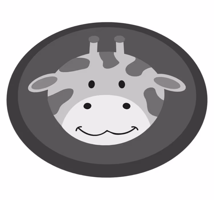 保育園 ビニールマット グレーの赤ちゃんキリン - TENSTICKERS